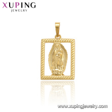 33726 xuping joyería de moda 24k chapado en oro colgante religioso